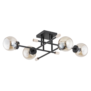 Lampa sufitowa ALFA TRANSFER CZARNA 4xE14 | 25364