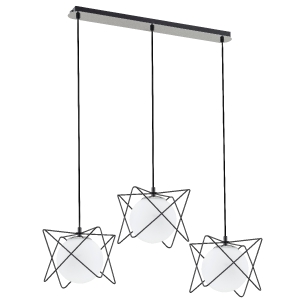 Lampa wisząca ALFA SAGITO TRACK CZARNO-BIAŁA 3xE14  | 62201