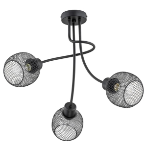 Lampa sufitowa ALFA PLENA DUO CZARNA 3xE27 | 25823