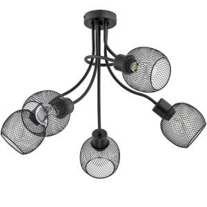 Lampa sufitowa ALFA PLENA DUO CZARNA 5xE27  | 25835