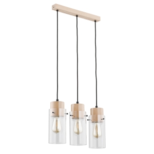 Lampa wisząca ALFA TANTUM DREWNIANA 3xE27  | 60176