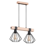 Lampa wisząca ALFA FIBIA DREWNIANA 2xE27  | 62000