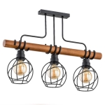 Lampa sufitowa ALFA FIBIA DRATO DREWNIANA 3xE27  | 62008