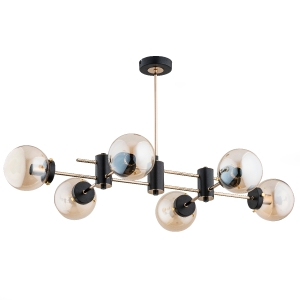 Lampa sufitowa ALFA LINIO SOLA CZARNO-ZŁOTA 6xE14 | 27496