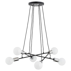 Lampa wisząca ALFA VIVIA CZARNA 6xE27 | 62122