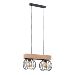 Lampa wisząca ALFA ARIZAN SLIM DREWNIANA 2xE27 | 28172
