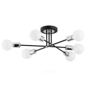 Lampa sufitowa ALFA TOLEDO CZARNA 6xE27  | 62128