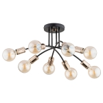 Lampa sufitowa ALFA LANTI CZARNA 8xE27  | 63098