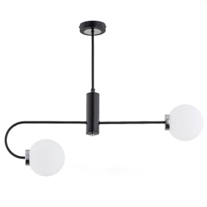 Nowoczesna lampa sufitowa PERLA BLACK 2xE14  |  62131