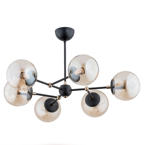 Lampa sufitowa ALFA ITORIS CZARNA 6xE27 | 60818