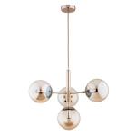 Lampa wisząca ALFA VOLDA PICOLO ZŁOTA 4xE14 | 63074