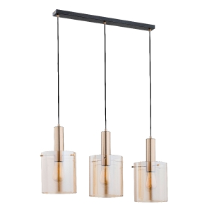 Stylowa lampa wisząca nad stół  ALFA CELENA złoty 3x E27 | 62161