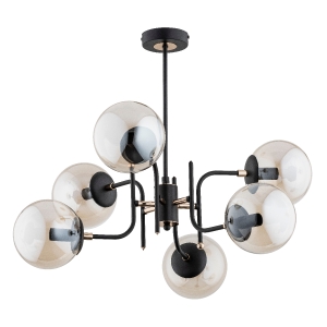 Lampa sufitowa ALFA MALTA CZARNA 6xE14 | 28456