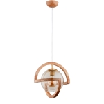 Lampa wisząca ALFA CABRIO DREWNIANA 1xE27 | 60907