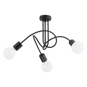 Lampa sufitowa ALFA LUPO CZARNA 3xE27 | 28533
