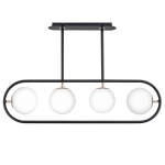 Lampa sufitowa ALFA SARAN CZARNO-BIAŁA 4xE14 | 63111