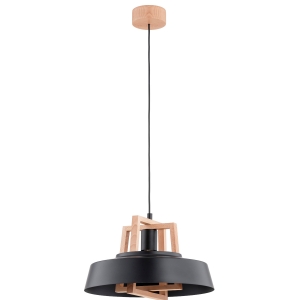 Lampa wisząca ALFA BATUT DREWNIANA 1xE27 | 60943