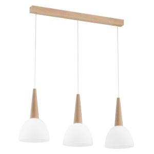 Lampa wisząca ALFA BERA DREWNIANA 3xE27 | 62208