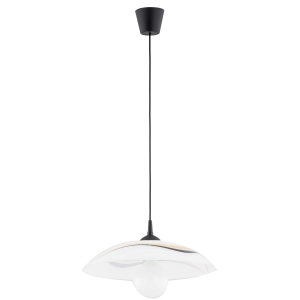 Lampa wisząca ALFA FIOŁEK CZARNO-BIAŁA 1xE27 | 60985