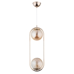Lampa wisząca ALFA OVAL DUAL ZŁOTA 2xE14 | 62250