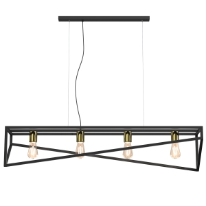 Lampa zwis GOTE  czarny - złoty  I  0120