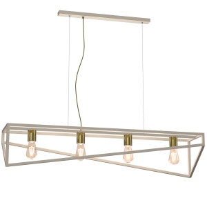 Lampa zwis GOTE beż - złoty  I  0228