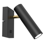 Lampa kinkiet AXION czarny-złoty I  0247