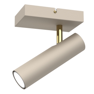 Lampa kinkiet AXION beżowy-złoty I  0272