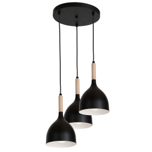 Lampa wisząca NOAK WOOD czarny 1192