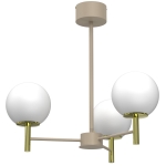 Lampa żyrandol AWINION beige/gold 3xE27 /  1574