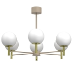 Lampa żyrandol AWINION beige/gold 6xE27 /  1575