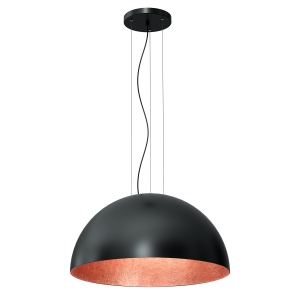 Lampa wisząca COMPO 1/2 BOOL czarny-miedziany 1xE27 / 1628