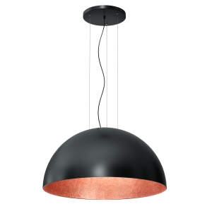 Lampa wisząca COMPO 1/2 BOOL czarny-miedziany 1xE27 / 1629