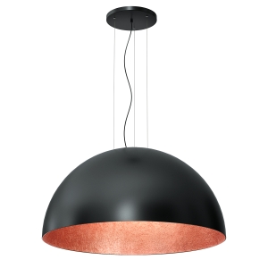 Lampa wisząca COMPO 1/2 BOOL  czarny-miedziany 1xE27 / 1630