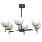 Lampa żyrandol  AWINION czarny-złoty 6xE27 / 1654