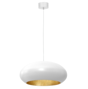 Lampa wisząca COMPO OVAL biały-złoty 1xE27 / 1677