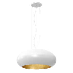 Lampa wisząca COMPO OVAL biały-złoty 1xE27 / 1678