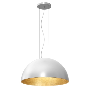 Lampa wisząca COMPO 1/2 BOOL biały-złoty 1xE27 / 1682