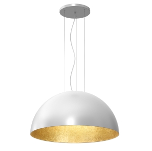 Lampa wisząca COMPO 1/2 BOOL biały-złoty 1xE27 / 1683