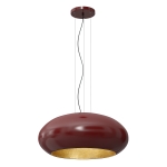 Lampa wisząca COMPO OVAL burgund-złoty 1xE27 / 1688