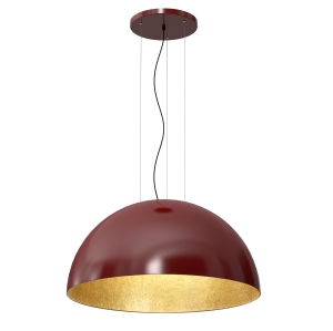 Lampa wisząca COMPO 1/2 BOOL burgund-złoty 1xE27 / 1693
