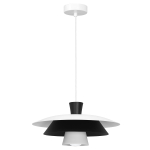 Lampa wisząca PLATO biały-czarny 1xE27 /  3134
