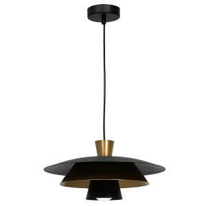 Lampa wisząca PLATO czrno-złoty 1xE27 / 3135