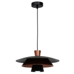 Lampa wisząca PLATO czarny-miedziany 1xE27 /  3136