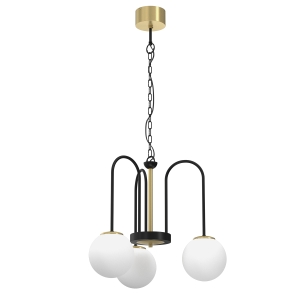 Lampa wisząca CAMBRIDGE czarny-mosiądz 3xe14 /  3199
