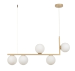 Lampa wisząca mleczne kulki złoto-beżowy ANDY 5 33612