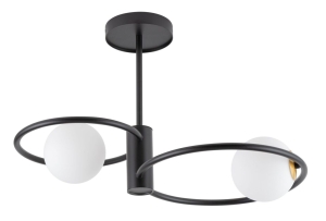 Lampa sufitowa okręgi kule czarna AQUA 2 33462