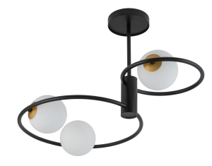 Lampa sufitowa okręgi kule czarna AQUA 3 33465
