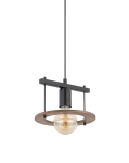 Lampa wisząca boho czarno-brązowa COFFEE 1 zwis 32483
