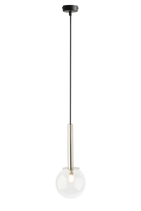Lampa wisząca kule DAISY 1 srebrno-transparenta 40751